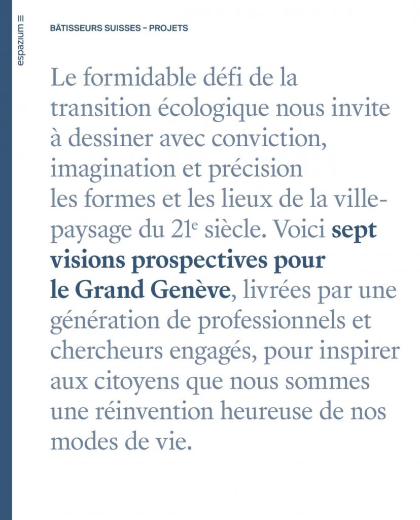 Sept visions prospectives pour le Grand Genève